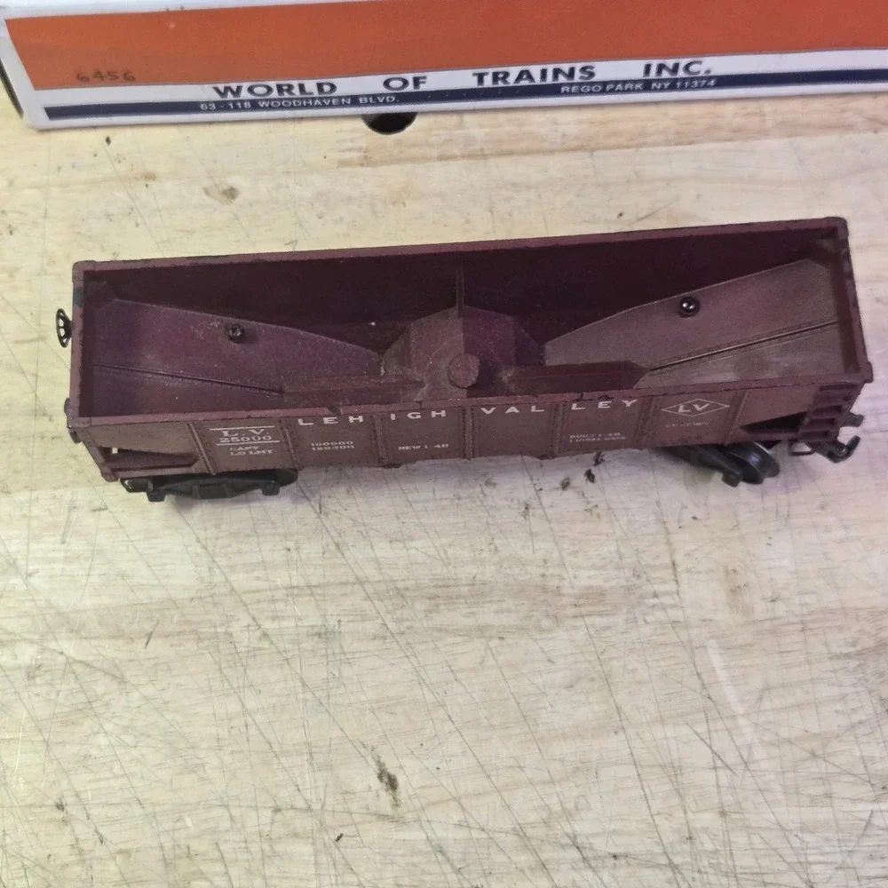 Lionel 6456 Lehigh Valley 25000 Maroon Hopper Car Postwar O Gauge w WOT box